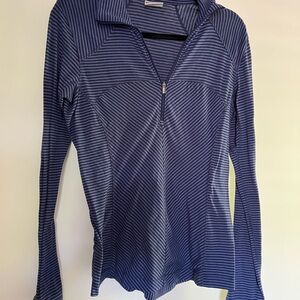 Columbia Navy Striped Long Sleeve Top